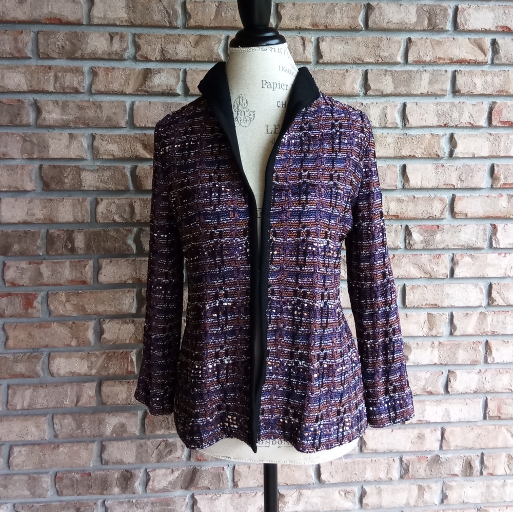 Ming Wang Multi-colored Blazer Jacket Size XS.